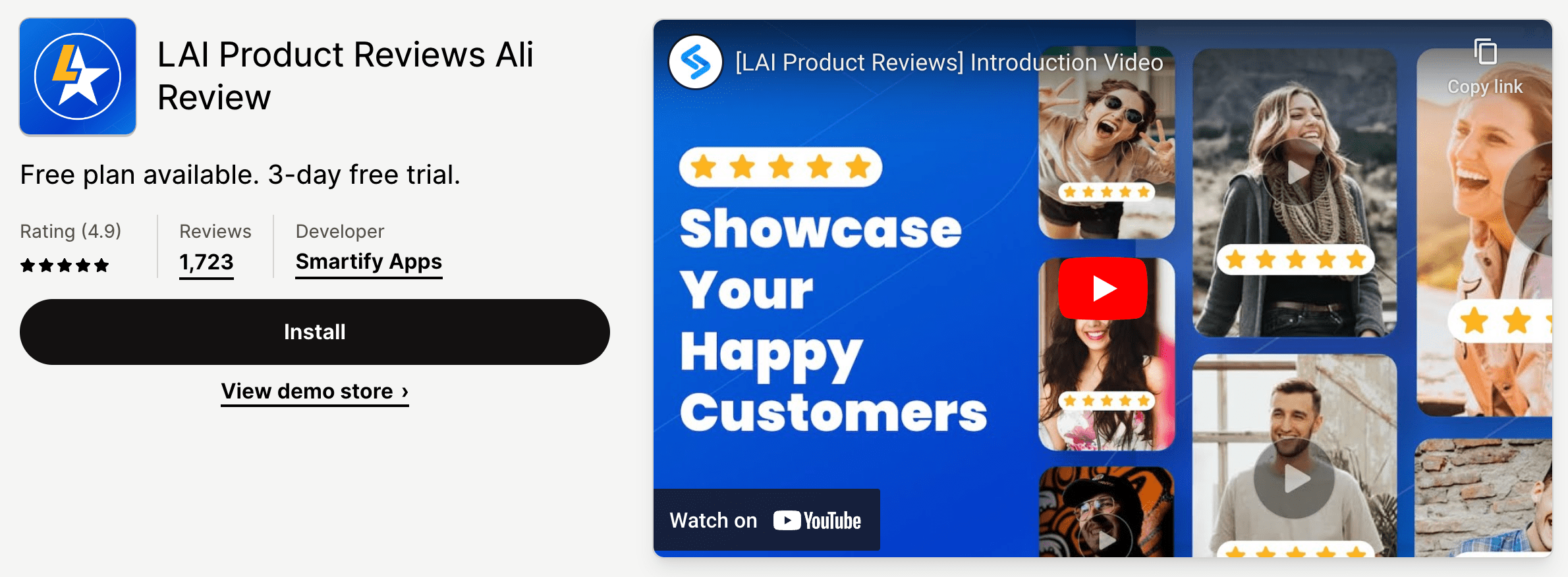 Install LAI Product Reviews app