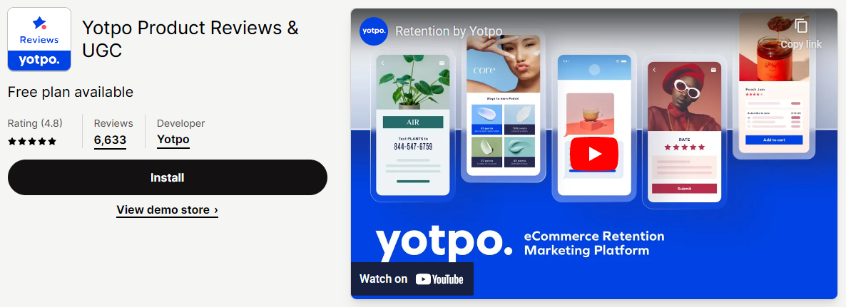 Yotpo Producte Reviews &amp; UGC